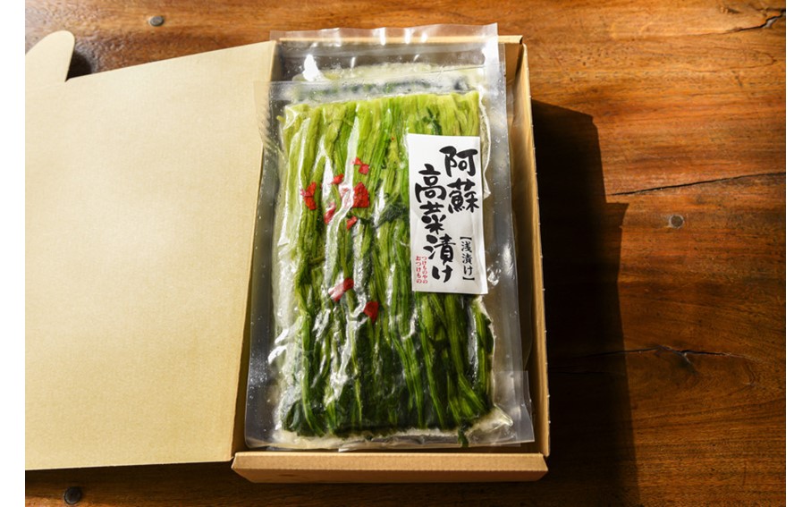 【黒川温泉発】阿蘇高菜の浅漬け（5個入） 阿蘇高菜 浅漬け 160g 5個 高菜 漬物 高菜漬け 高菜漬物 お取り寄せ ギフト 贈答用 黒川温泉 平野商店 九州 熊本 阿蘇 南小国町 送料無料