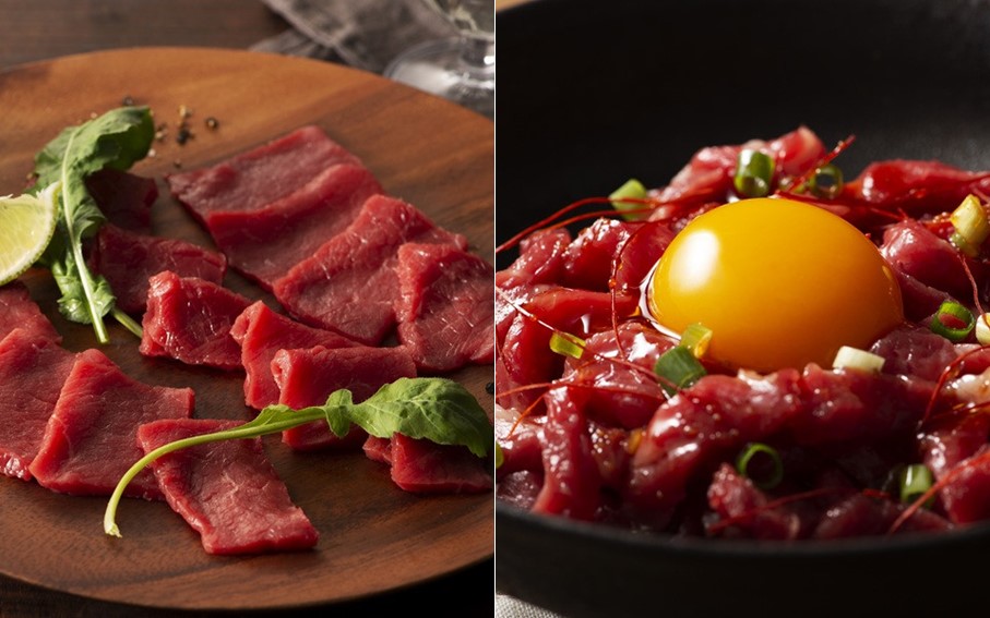 【ふじ馬刺し】 霜降り馬刺しと赤身の贅沢6種セット 450g ふじ馬刺し メン 大トロ 中トロ ヒレ シャトーブリアン ロース ユッケ 霜降り 熊本 馬刺し セット 詰め合わせ 食べ比べ 馬肉 馬 生食用 肉刺し フジチク ギフト 贈答用 阿蘇 南小国町 送料無料