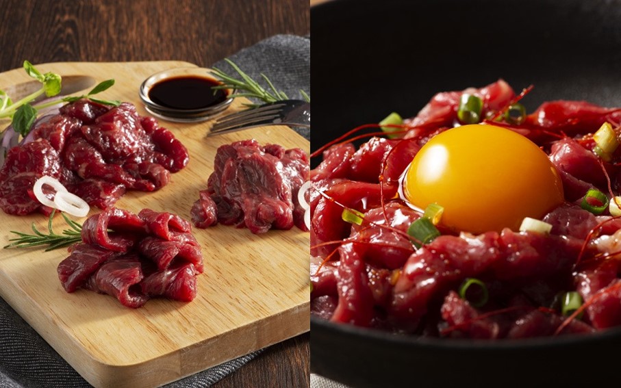 フジチクオリジナル ふじ馬刺しと藤彩牛 "贅沢"食べ比べセット 890g くまもと黒毛和牛 モモ バラ カルビ 焼肉 鍋 しゃぶしゃぶ 馬刺し 馬肉 生食用 肉刺し セット 詰め合わせ バーベキュー 熊本県産 黒毛和牛 和牛 牛 国産 高級 贅沢 贈答用 ギフト 熊本 阿蘇 南小国町 送料無料