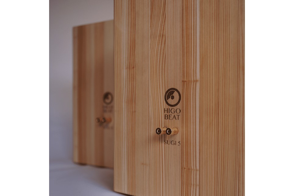 【Higo Beat】 Sugi5 ペアスピーカー Bluetoothアンプ付  小国杉 国産 木製 天然木 無垢材 スピーカー 音響 Bluetooth Higo Beat 熊本 阿蘇 南小国町 送料無料