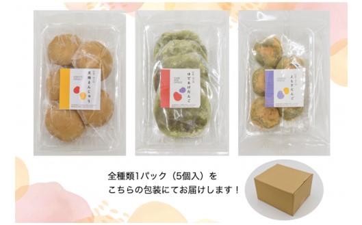 【地元で大人気】由美ちゃんだんご おまかせセット（計15個入）  おまかせ セット 3種 15個 だんご 団子 まんじゅう 饅頭 よもぎだんご ゆであげだんご 黒糖まんじゅう 菓子 お菓子 和菓子 詰め合わせ お取り寄せ 由美ちゃん工房 熊本 阿蘇 南小国町 送料無料