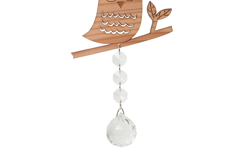 【Foreque】 サンキャッチャー フクロウ  小国杉 インテリア おしゃれ 贈り物 プレゼント ギフト 贈答用 出産祝い Foreque 熊本 阿蘇 南小国町 送料無料