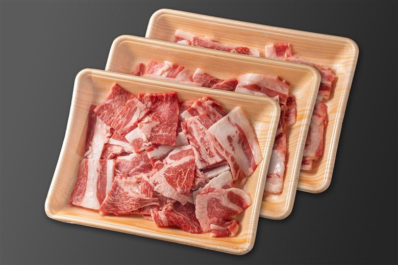 訳あり くまもと黒毛和牛 切り落とし 焼肉 1200g 1.2kg 小分け 3パック 牛肉 和牛 国産 赤身 厚切り バーベキュー BBQ わけあり ワケアリ ギフト 贈答用 ワイエスフード 熊本 阿蘇 南小国町 送料無料