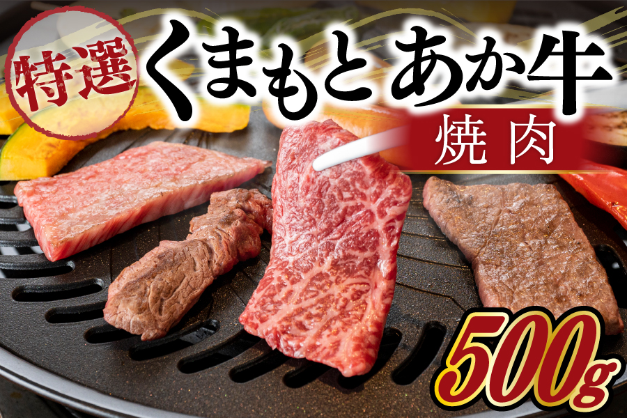 【熊本県産】GI認証取得 くまもとあか牛（特選・焼肉用500g） 熊本県産 くまもとあか牛 特選 焼肉用 500g 国産牛 あか牛 赤身 霜降り 牛肉 牛 国産 肉 焼肉 バーベキュー BBQ 阿蘇牧場 熊本 南小国町 送料無料