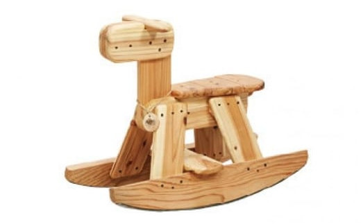 【悠工房】小国杉 天然木 木製 玩具 おもちゃ 木のおもちゃ 無添加 木馬 お子様 贈り物 贈答 福祉施設製品 SDGs ギフト プレゼント 手作り 小国杉木馬