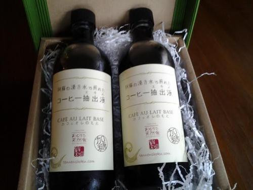 【おぐに天然食ほこすぎ】阿蘇の伏流水 湧き水 コーヒー抽出液 濃縮コーヒー 自家抽出 アイスコーヒー アイスカフェオレ 手作り ほこすぎ あるくCafe 人気カフェ 自家製 500ml 2本入り 1000ml 1L 贈答用 ご家庭用 常温 開封後要冷蔵