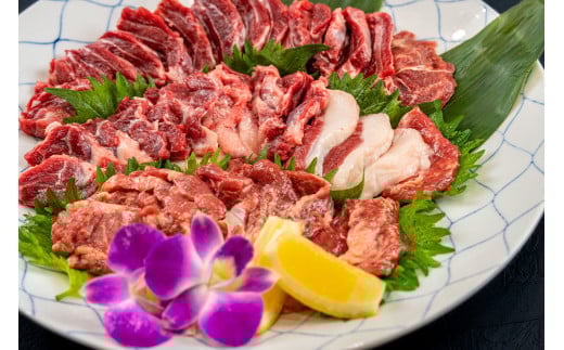 【桜屋】熊本肥育 熊本と畜 馬焼き 馬肉 焼肉 BBQ 炒め物 阿蘇 熊本 カット済 500g 真空パック 焼いたらもっと美味しい 名物 地元グルメ 老舗専門店 桜屋 ギフト 贈り物 贈答用 記念日 冷凍