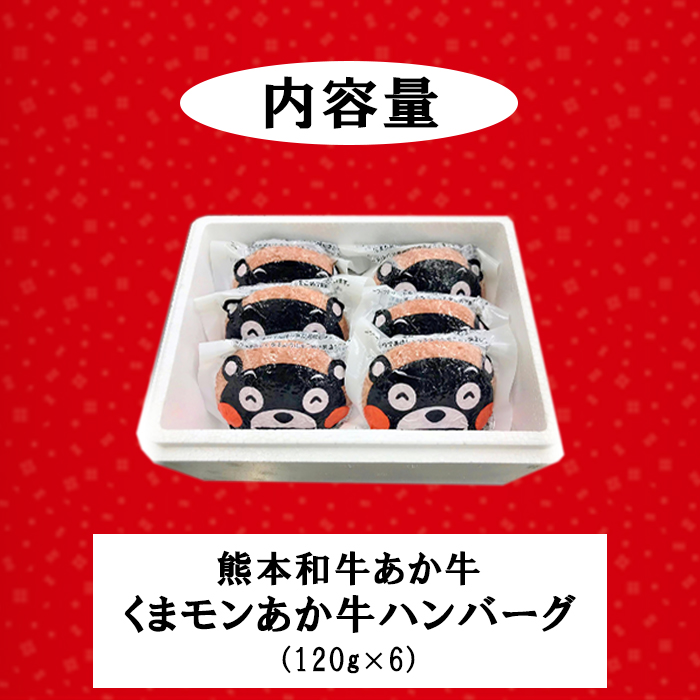 【三協畜産】熊本和牛 あか牛 熊本県産 肥育 加工品 阿蘇 熊本 褐毛和種 褐牛 和牛 あか牛100% 牛肉 ハンバーグ 120g 6個 計720g 惣菜 おかず ご飯のお供 熊本名物 ご家庭用 ギフト 贈答用
