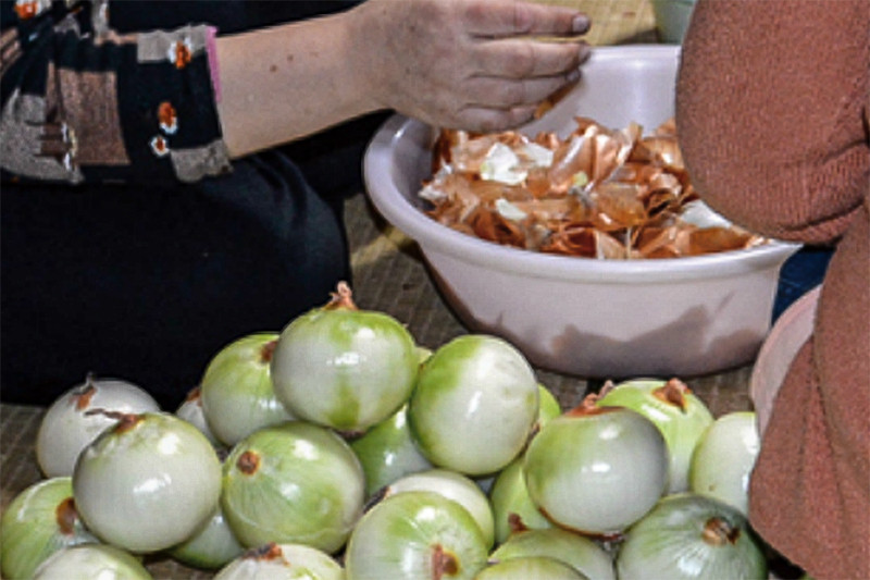 【悠工房】自然素材 手染め 栗染め たまねぎ染め 2色 綿ストール マスタード カーキ 2枚1組 手作り ハンドメイド 贈り物 贈答 福祉 就労支援施設製造 SDGs ギフト プレゼント
