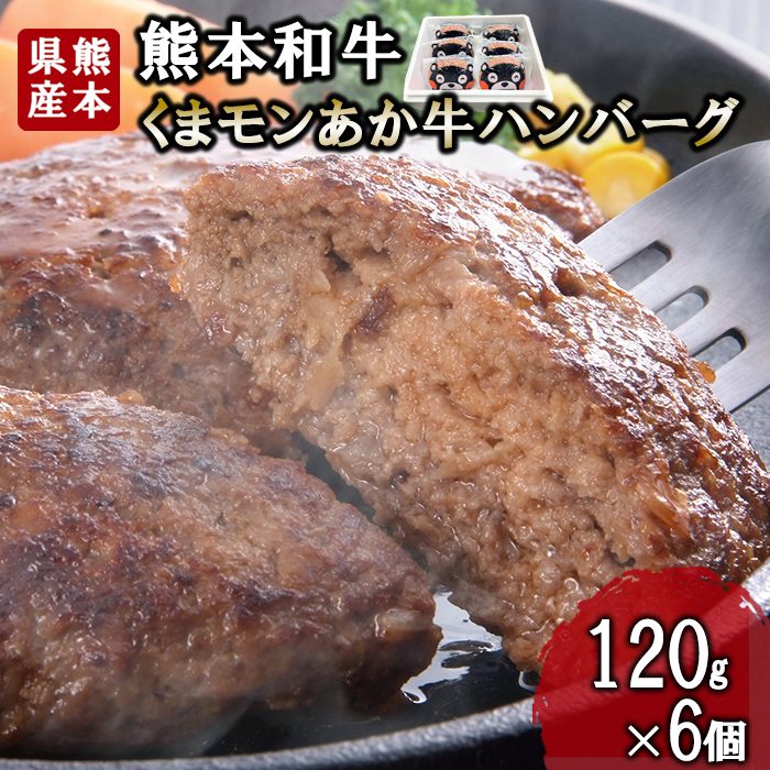 【三協畜産】熊本和牛 あか牛 熊本県産 肥育 加工品 阿蘇 熊本 褐毛和種 褐牛 和牛 あか牛100% 牛肉 ハンバーグ 120g 6個 計720g 惣菜 おかず ご飯のお供 熊本名物 ご家庭用 ギフト 贈答用