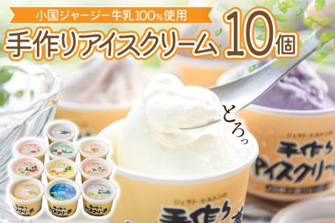 [希少なジャージー牛乳100%使用]濃厚!手作りアイスクリーム(10個入)