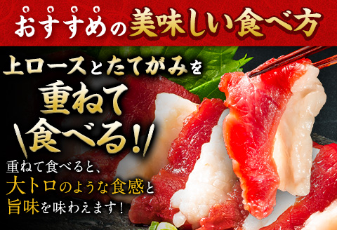 馬刺し 国産 上ロース馬刺しセット 合計400g 50g小分け《90日以内に出荷予定(土日祝除く)》 たてがみ コーネ ブロック 国産 熊本肥育 冷凍 生食用 肉 馬ロース 絶品 牛肉よりヘルシー 馬肉 熊本県産山村 送料無料---ubuyama_lcl_457_400g---