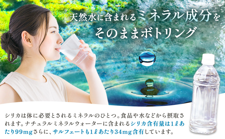 【6ヶ月定期便】サクラシリカ 500ml × 40本 みずの里《お申込み月の翌月から出荷開始》熊本県 阿蘇郡 産山村 ミネラルウォーター シリカ 水 天然水 鉱水 ラベルレス ラベルなし---ubuyama_mzs_11_40p_mo6---