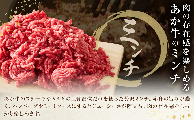 GI認証 くまもとあか牛 ミンチ 合計400g(200g×2パック) 民宿 山の里《60日以内に出荷予定(土日祝除く)》熊本県 産山村 あか牛 パック おかず 夕飯---ubuyama_yms_15_400g---