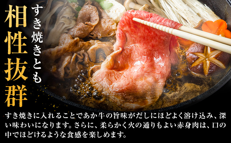 生産者直送！GI認証 くまもとあか牛 すき焼き用 500g ・ 焼き肉用 500g 食べ比べセット山の里《60日以内に出荷予定(土日祝除く)》熊本県 産山村 BBQ 焼き肉 焼肉 すき焼き くまもとあか牛 赤身 和牛 牛肉 牛 国産 あか牛 贈り物【配送不可地域あり】---ubuyama_yms_24_1kg---