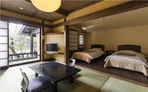 奥阿蘇の宿やまなみ ペア宿泊券A(平日限定)《30日以内に出荷予定(土日祝除く)》--ubuyama_uyk_12_ticket--