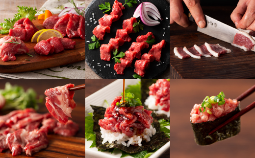 「熊本特産」フジチクオリジナル ふじ馬刺し堪能セット《30日以内に出荷予定（土日祝除く）》---ubuyama_fjt_43_820g---