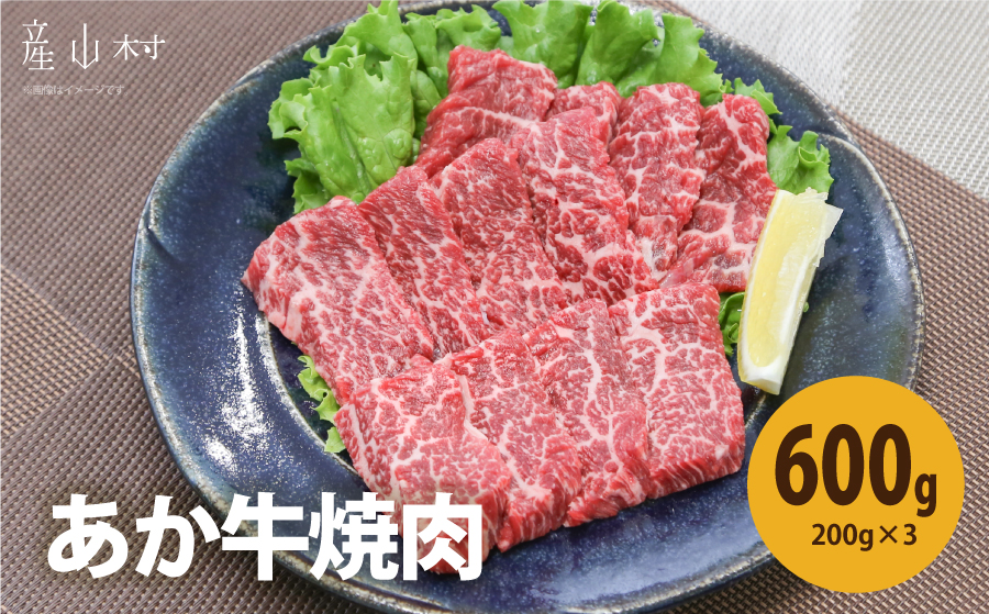 熊本県産　あか牛　焼肉600g《30日以内に出荷予定(土日祝除く)》---ubuyama_ubp_18_600g---