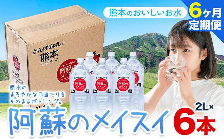 水 熊本 の おいしい お水 阿蘇のメイスイ2L × 6本 1ケース 6ヶ月定期便 丸富産業《お申し込みの翌月から出荷開始》熊本県 産山村 水 天然水 みず 熊本 飲料 熊本県 ミネラルウォーター ---ubuyama_mrt_24_mo6---