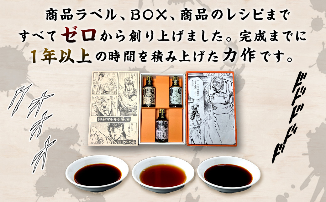 【北斗の拳】北斗神拳×阿蘇マルキチ醤油セット オリジナル コラボ 白川水源 銘水