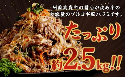 ハラミと具だくさんの阿蘇醤油プルコギ 約2.5kg 京都 韓国屋台料理店ナム月山オーナー監修 お肉 肉 牛肉