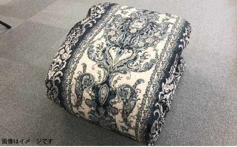 シルクタッチ ツインドームキルト 高級 ポーランド産 羽毛掛ふとん 1.5kg 150×210cm シングルサイズ 【ブルー系】