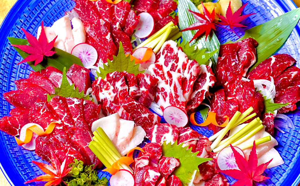 熊本 安坐 国産 馬刺し 7種 食べ比べ 匠馬刺し醤油付き 計350g