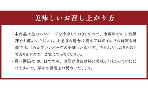 あか牛 100％ ハンバーグ セット(あか牛ハンバーグ120g×6個、あか牛のたれ200ml付き)