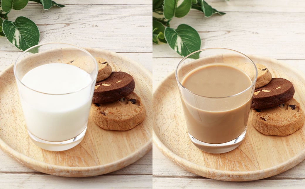 【6ヶ月定期便】山田さんちの牛乳・カフェラテ2本セット 900ml×2本 計6回 合計10.8L ノンホモ牛乳