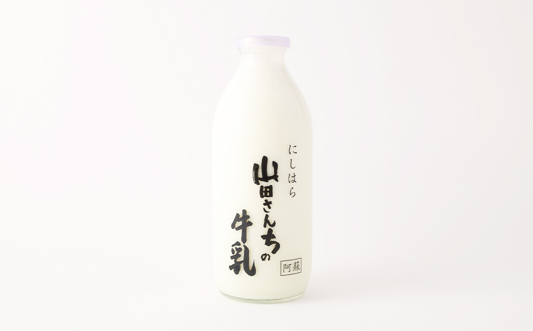 【3ヶ月定期便】山田さんちの牛乳 2本セット 900ml×2本 計3回 合計5.4L ノンホモ牛乳 牛乳