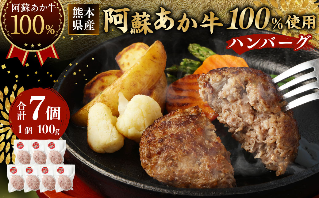 阿蘇 あか牛ハンバーグ 100g×7個