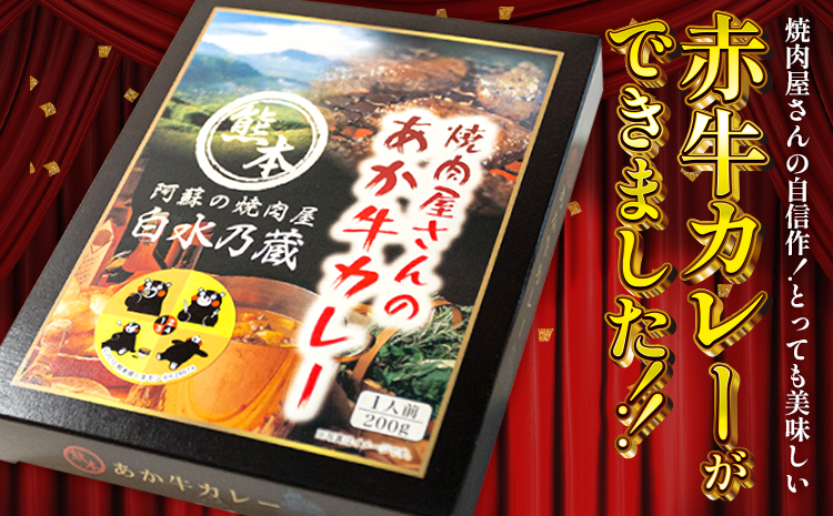 焼肉屋さんのあか牛カレー 600g (200g×3食) 白水乃蔵《30日以内に出荷予定(土日祝除く)》 あかうし 赤牛 あか牛 牛 カレー 南阿蘇村 肉---sms_fhakkr_30d_r7_14500_3p---