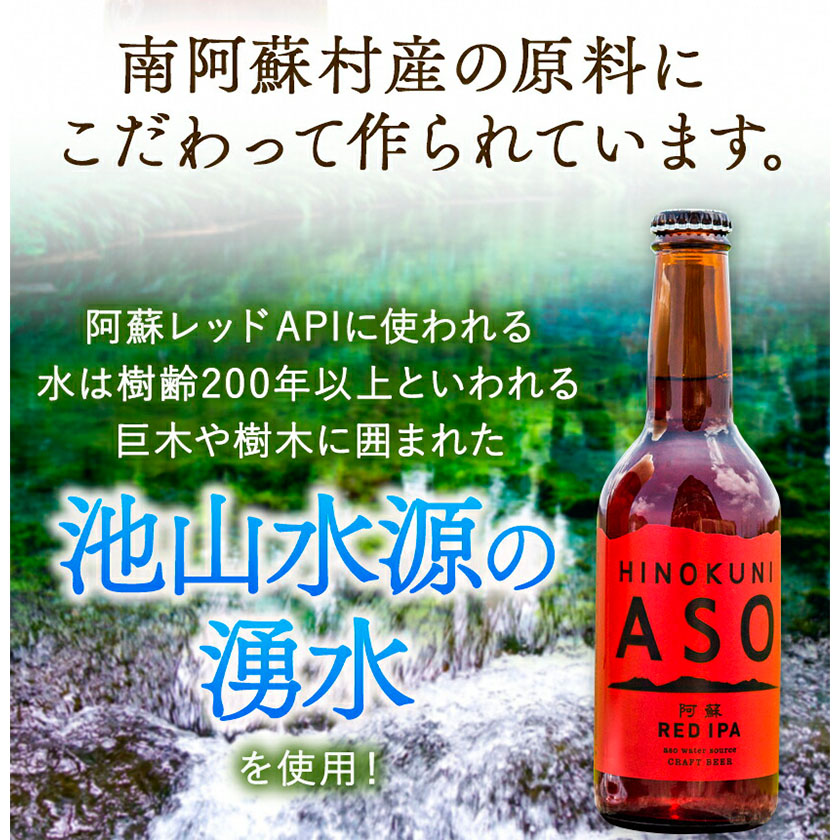 みなみ阿蘇 ビール 阿蘇レッド IPA 330ml×6本セット 株南阿蘇ケアサービス 《90日以内に出荷予定(土日祝除く)》---sms_carebred_90d_r7_15000_6i---