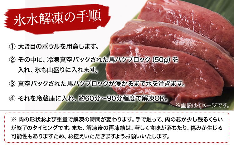 馬ハツ刺し ブロック 50g×6ブロック 300g 馬ハツ 国産 熊本肥育 肉 馬刺し《2026年6月中旬-9月中旬頃出荷予定》 熊本県南阿蘇---mna_fkghatsu_q69_12000_300g---