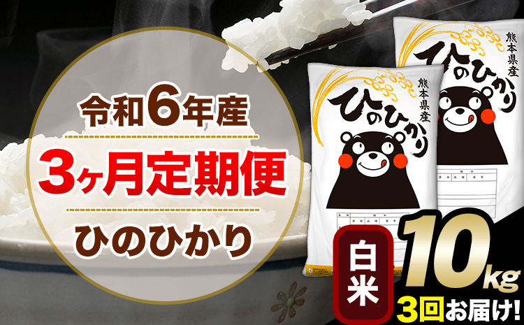 令和6年産 [3ヶ月定期便] 白米 ひのひかり 10kg 5kg×2袋[お申込み翌月から出荷開始]熊本県産 単一原料米 南阿蘇村 ひのひかり 送料無料 熊本県 米 コメ こめ 国産---hn6tei_58500_10kg_mo3_mna_h---