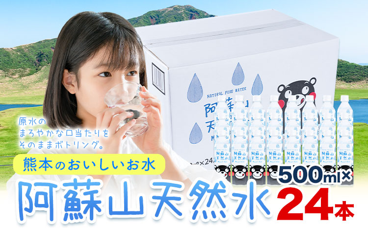 水 熊本 の おいしい お水 阿蘇山 天然水 500ml × 24本 1ケース  丸富産業《30日以内に出荷予定(土日祝除く)》熊本県 御船町 水 天然水 みず 熊本 飲料 熊本県 ミネラルウォーター---mifune_mrt_1_24---