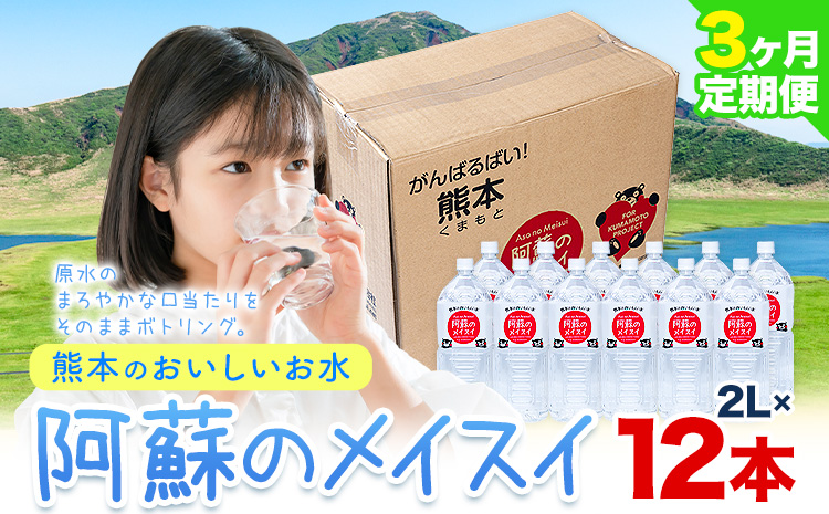 【3ヶ月定期便】水 熊本 の おいしい お水 阿蘇 メイスイ 天然水 2L × 12本 2ケース 丸富産業《 お申込み月の翌月から出荷開始》熊本県 御船町 水 天然水 みず 熊本 飲料 熊本県 ミネラルウォーター---mifune_mrt_10_mo3num1---