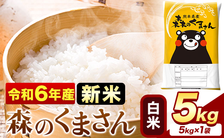 令和6年産 新米 森のくまさん 5kg × 1袋 白米 熊本県産 単一原料米 森くま[11月-12月より出荷予定]送料無料---mf_mk6_af11_24_11000_5kg_h---