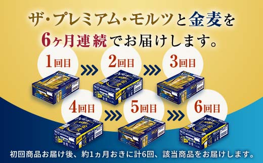 FK7-0120_ 【プレモル・金麦交互6回お届け便】《サントリー ザ・プレミアム・モルツ350ml×1ケース（24缶）》《サントリー 金麦350ml×1ケース（24缶）》熊本県 嘉島町 ビール