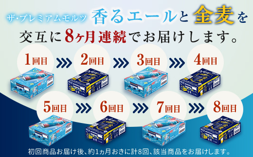 FK7-0127_【香るエール・金麦交互8回定期便】ザ・プレミアム・モルツ香るエール/金麦 各350ml×24本 熊本県 嘉島町 ビール