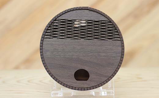 FKK22-154_ お守りケース円形 ウォルナット