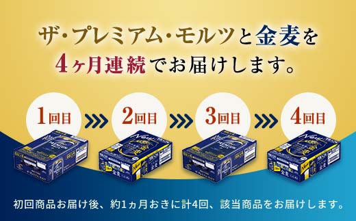 FK7-0119_ 【プレモル・金麦交互4回お届け便】 《サントリー ザ・プレミアム・モルツ350ml×1ケース（24本入）》《サントリー金麦350ml×1ケース（24本入）》熊本県 嘉島町 ビール