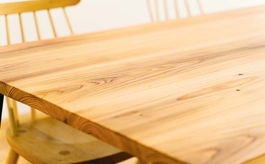 FKK19-20A_ Podia 小国杉無垢天板ダイニングテーブル（エッジ脚）