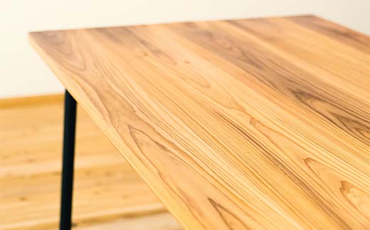 FKK19-20B_ Podia 小国杉無垢天板ダイニングテーブル（ポール脚）