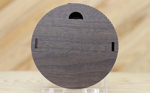 FKK22-154_ お守りケース円形 ウォルナット