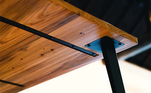 FKK19-20A_ Podia 小国杉無垢天板ダイニングテーブル（エッジ脚）