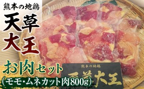 FKK19-177_天草大王　お肉セット(モモ・ムネカット肉800g)