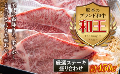 FKK19-534_熊本和王 厳選ステーキ盛り合わせセット 450g