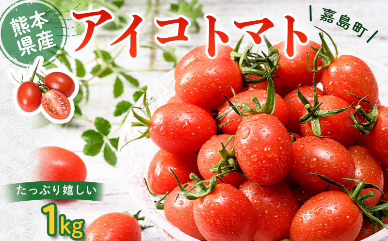 FKK19-747_ 【先行予約】 嘉島町産アイコトマト1kg ※2024年11月中旬より順次発送 もぎたて 産地直送 産直 有機肥料 甘い  フルーティー ミニトマト プチトマト リコピン 新鮮 フレッシュ サラダ 朝食 野菜 食品: 嘉島町ANAのふるさと納税