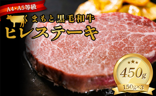 FKK19-932_【A4～A5】 くまもと黒毛和牛ヒレステーキ 450g（150g×3）